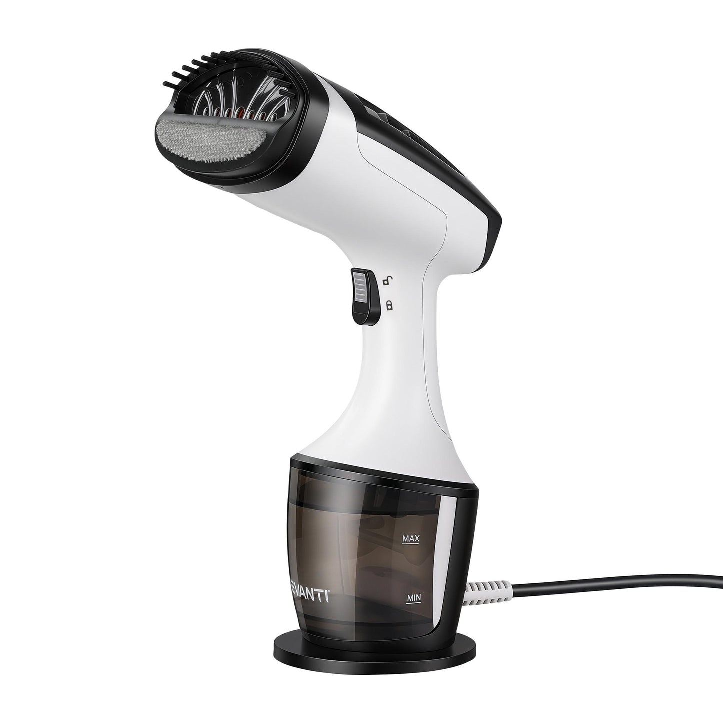 Devanti Clothes Steamer, 1500W Powerful Fast 30s Heat-Up Continuous Steam Lock 160ml Tank Fabric Brush Portable Handheld Steam Iron for Home Travel Business Trip
