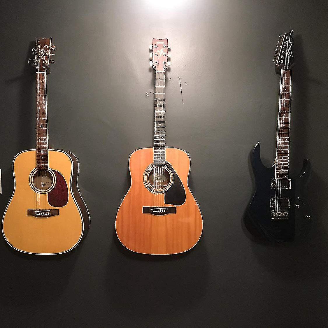 Guitar Hanger Wall Mount 5-Pack Black with Screws Compatible with Guitars