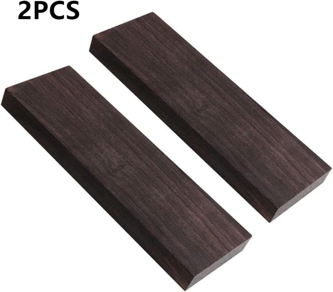 Ebony Wood Blanks 2 pcs High Gloss Fade-Resistant for DIY Musical Instrument Making