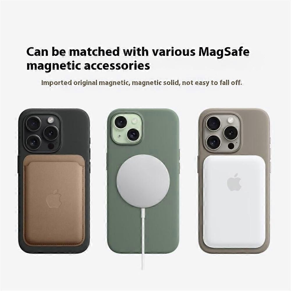 Compatible with iPhone 15 Pro Ultra Thin MagSafe Silicone Case Grey
