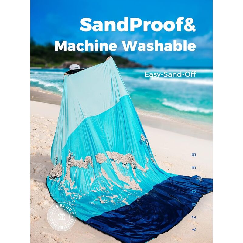 Beach Blanket 210 X 200Cm Large Waterproof Sandproof Picnic Blanket For Travel Camping Holidays Etc.