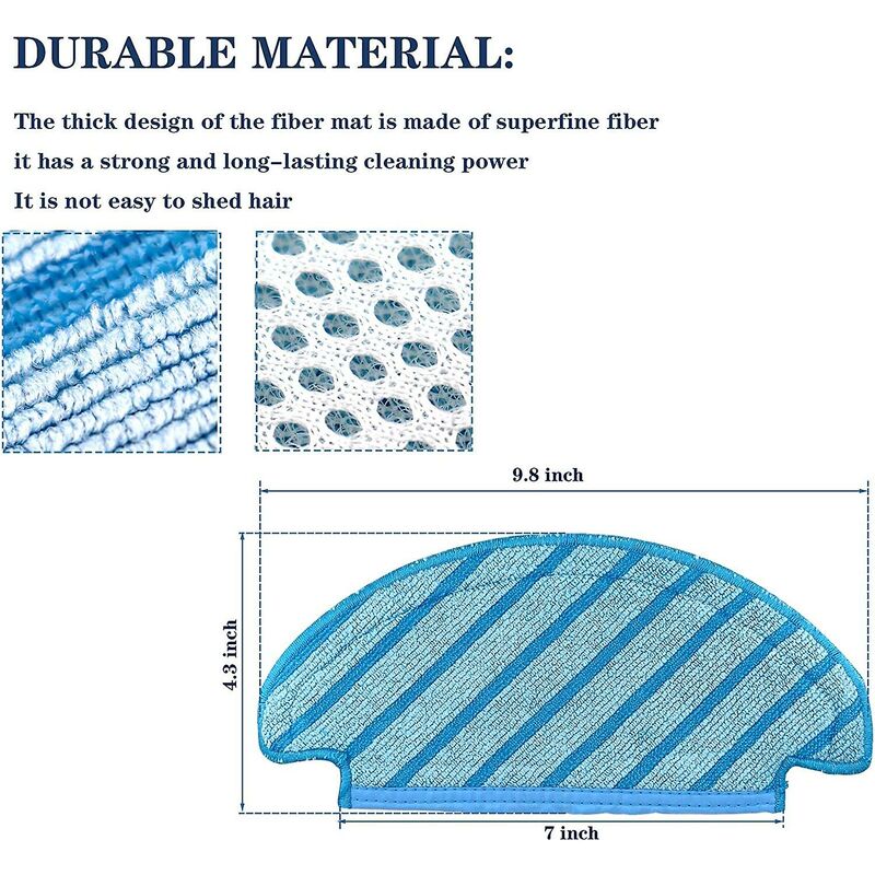 10 pcs Washable Cloth Mop Pads RObot Vacuum Cleaner Replacement Parts