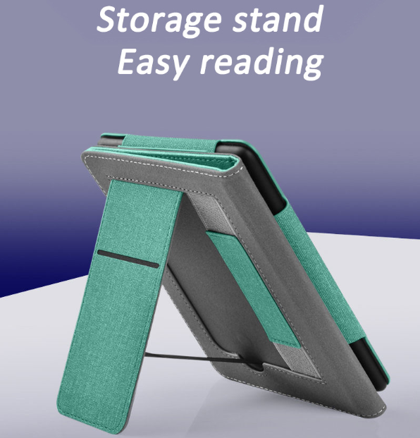 Lainergie Case for Kindle Paperwhite 7"/6.8" (12th/11th Gen, 2024/2021) , Slim PU Shell Cover with Stand, Hand Strap, Auto-Wake/Sleep Feature Not for TCL, Gray