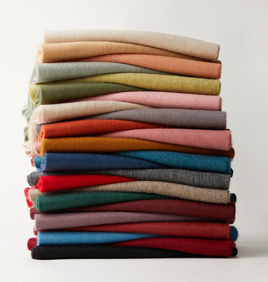 Warm and soft autumn and winter scarf, warm and lightweight scarf, versatile unisex plain wool scarf (32x190cm) - orange