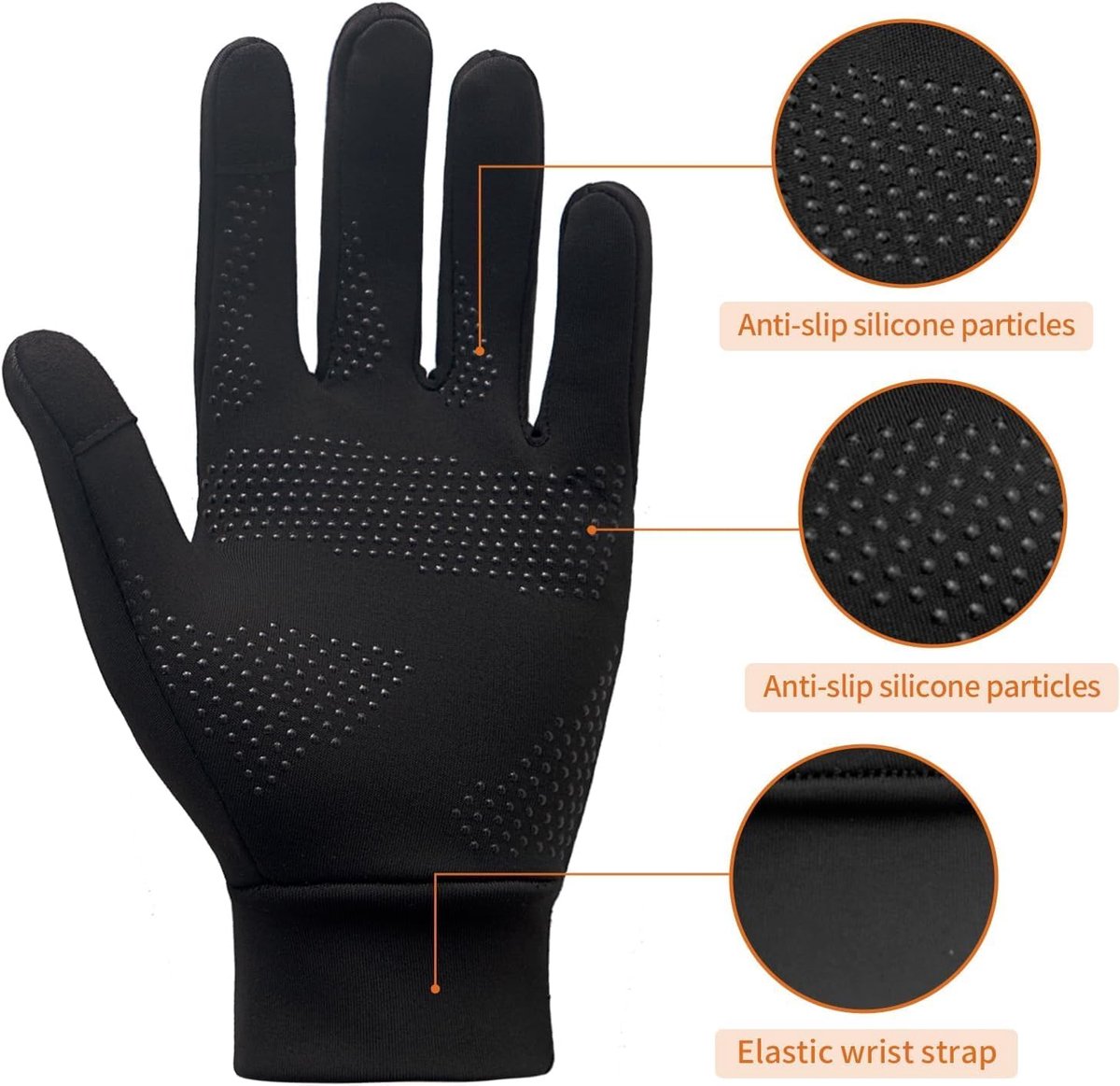 Handlebar muffs - Gloves - Scooter handlebar muffs - Hand warmers for cycling - Winter running gloves for men and women - Touchscreen compatible - Non-slip and lightweight - Suitable for cycling, sports and driving - Black