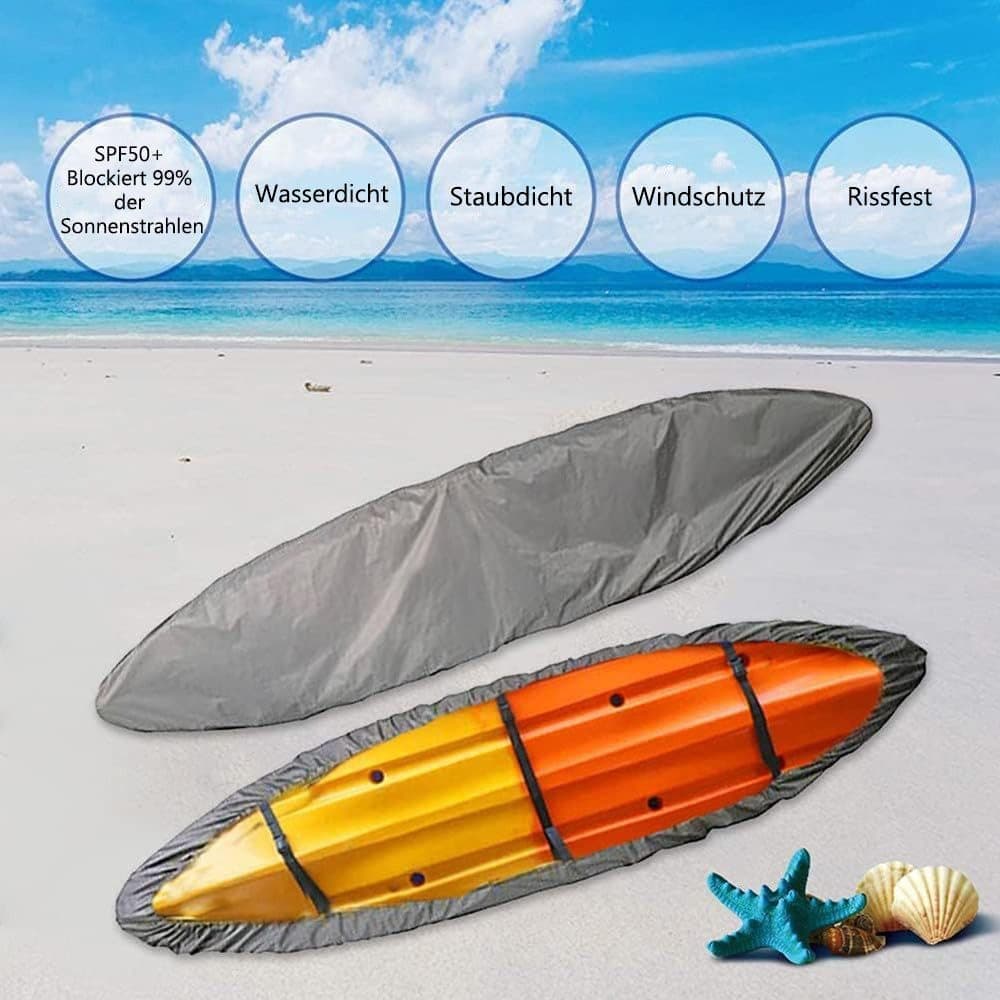 420D Waterproof Kayak Canoe SUP Cover, Universal Outdoor Boat Cover with Dust and UV Protection, 420D(XL)