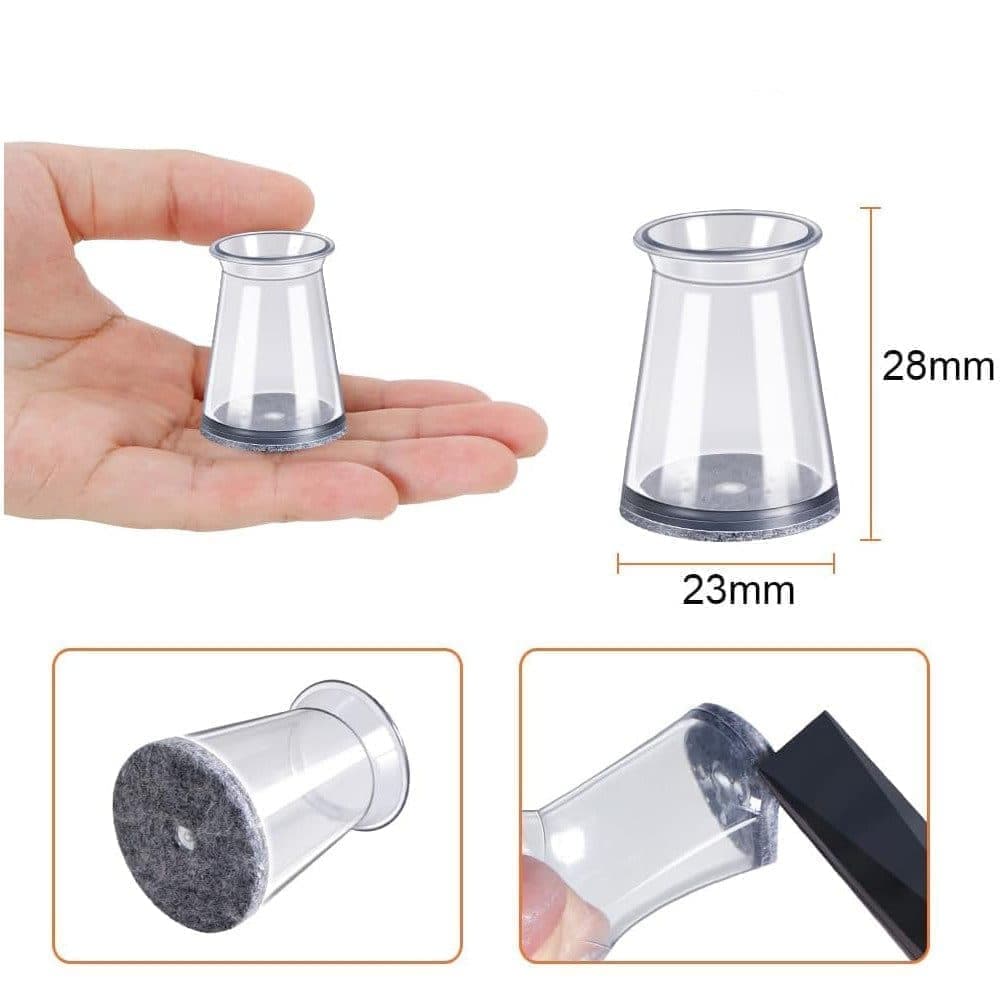 32pcs Furniture Leg Protectors with Felt, 32mm, Gray