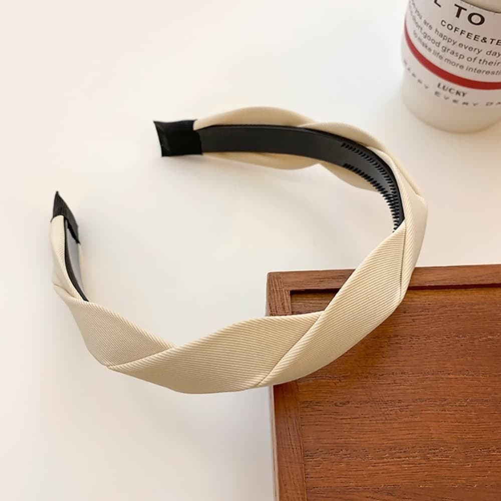 4-Pack Braided Headbands for Women, Wide Tiaras