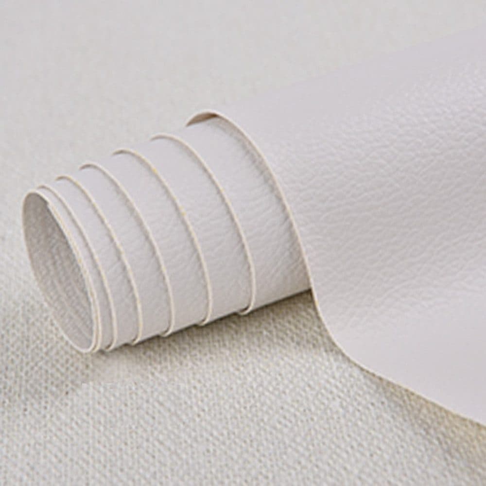 50 Self-Adhesive Repair Patches for Leather Furniture, White, 10x10cm
