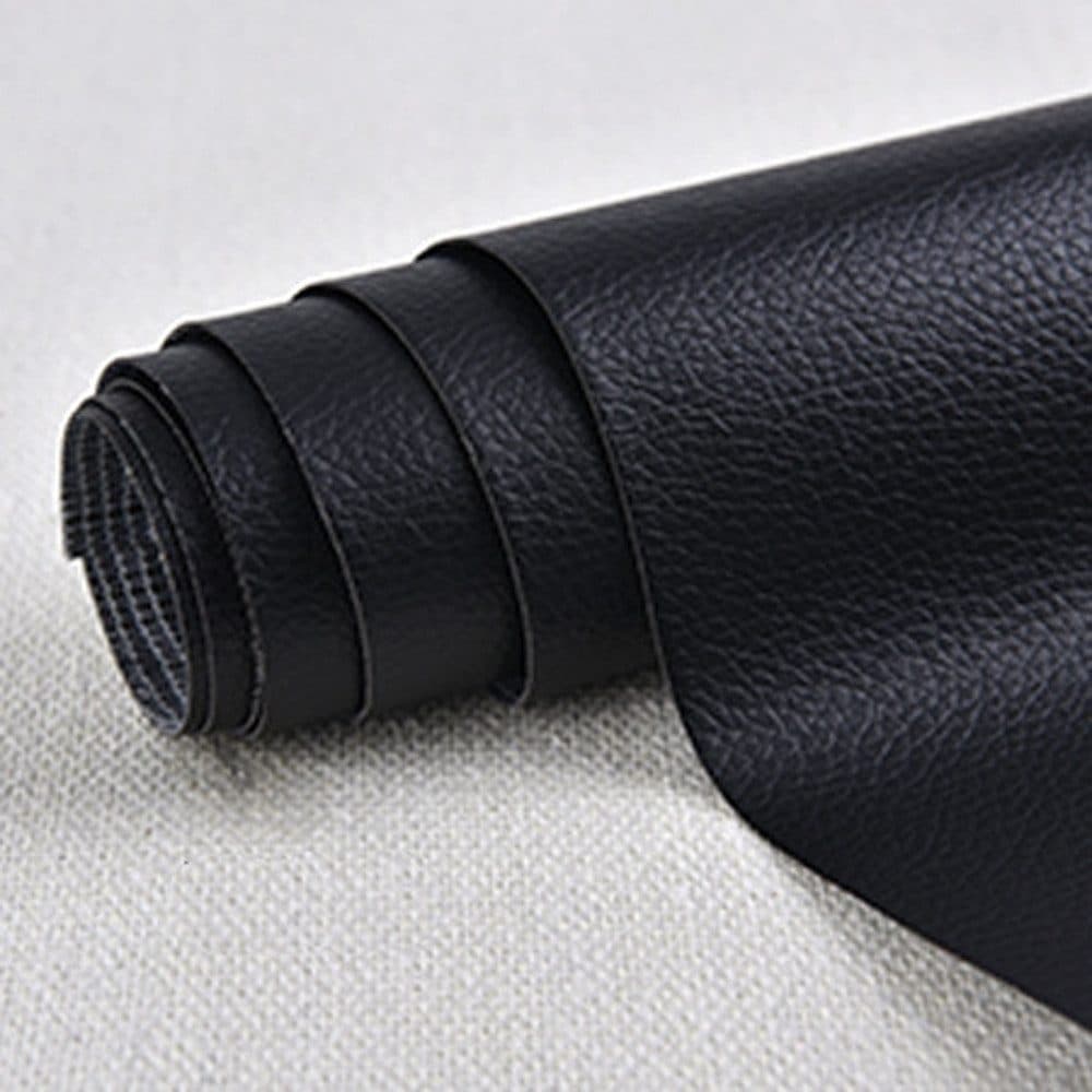 50 Self-Adhesive Repair Patches for Artificial Leather, 10x10cm, Black