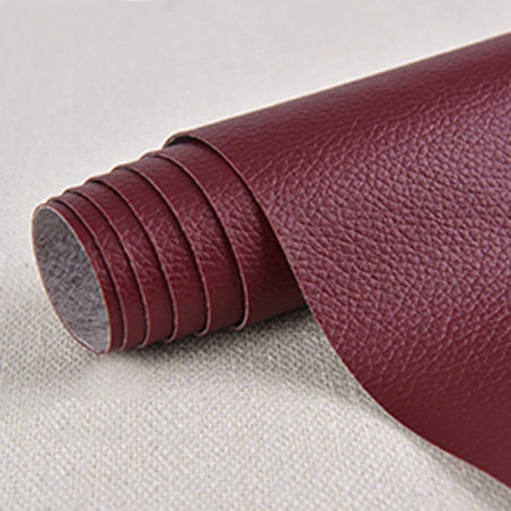 50 cm x 137 cm Self-adhesive Repair Patch for Leather Furniture, Red, Compatible with Artificial Leather Fix Dekor