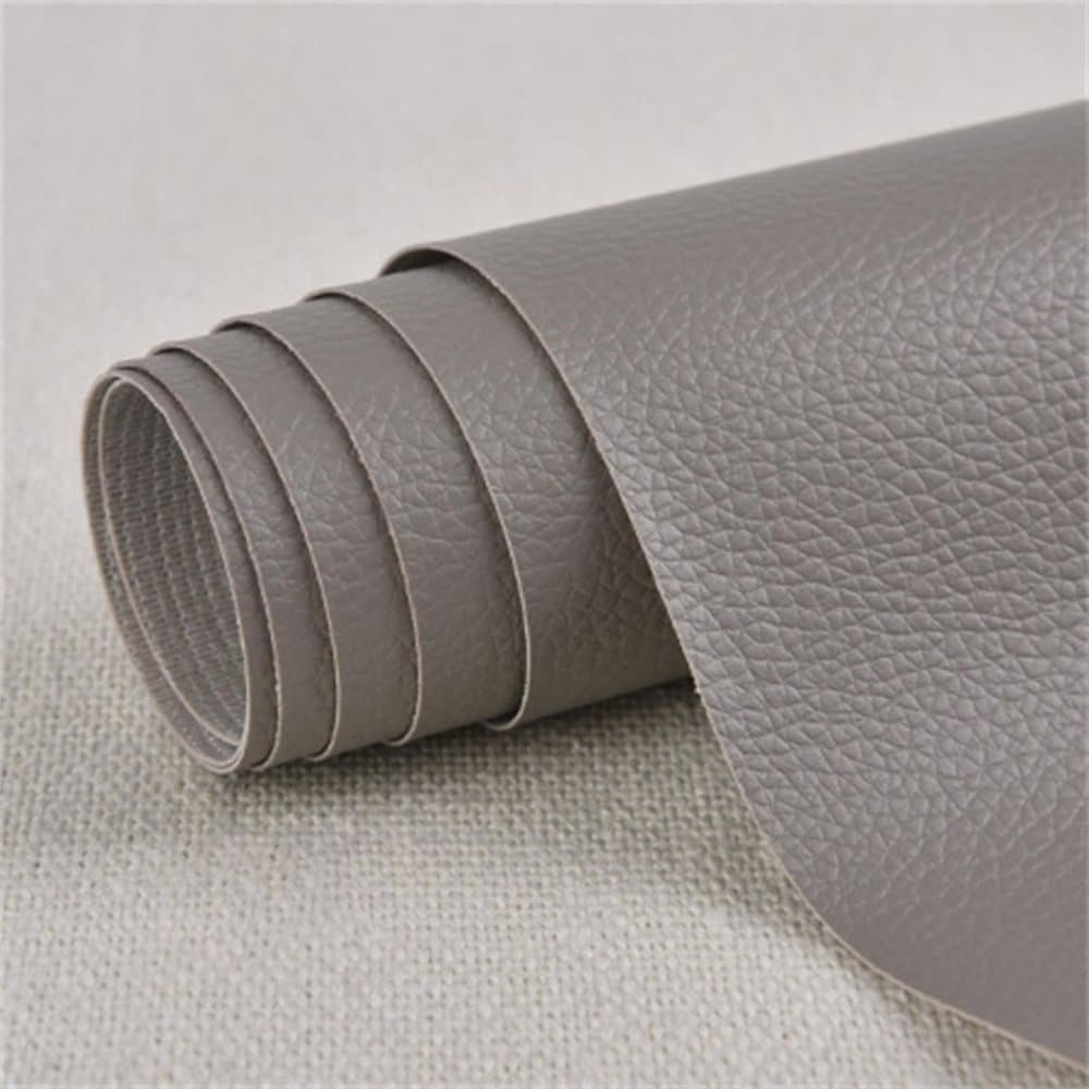 50 cm x 137 cm Self-adhesive Repair Patch for Leather Furniture, Gray, Compatible with Artificial Leather Fix Dekor