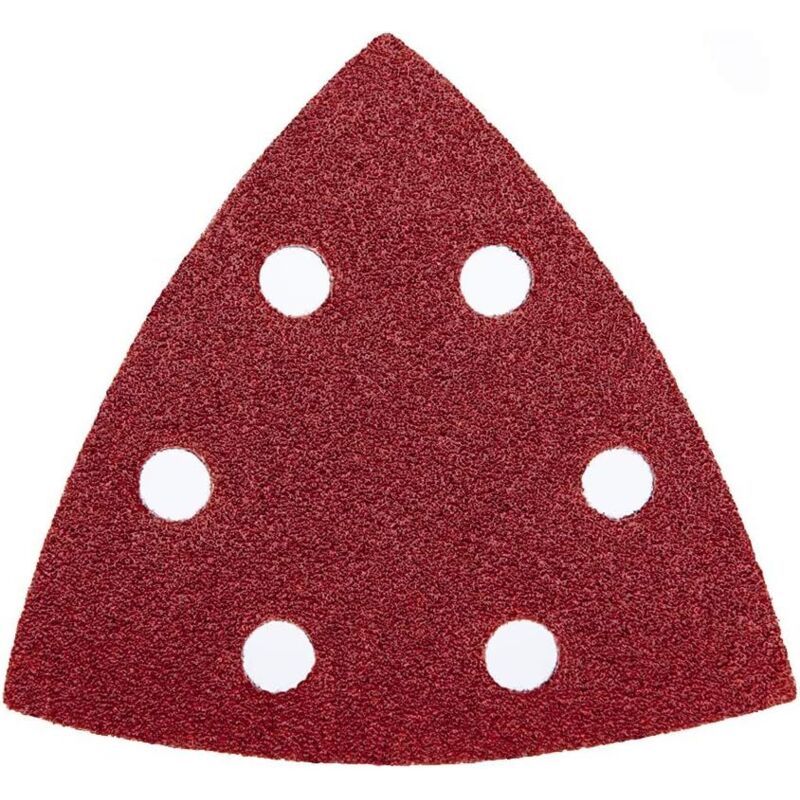 120 Pack Delta Sanding Triangles, 6 Hole Sandpaper, Grit 40 60 80 120 180 240, 90 x 90 x 90 mm