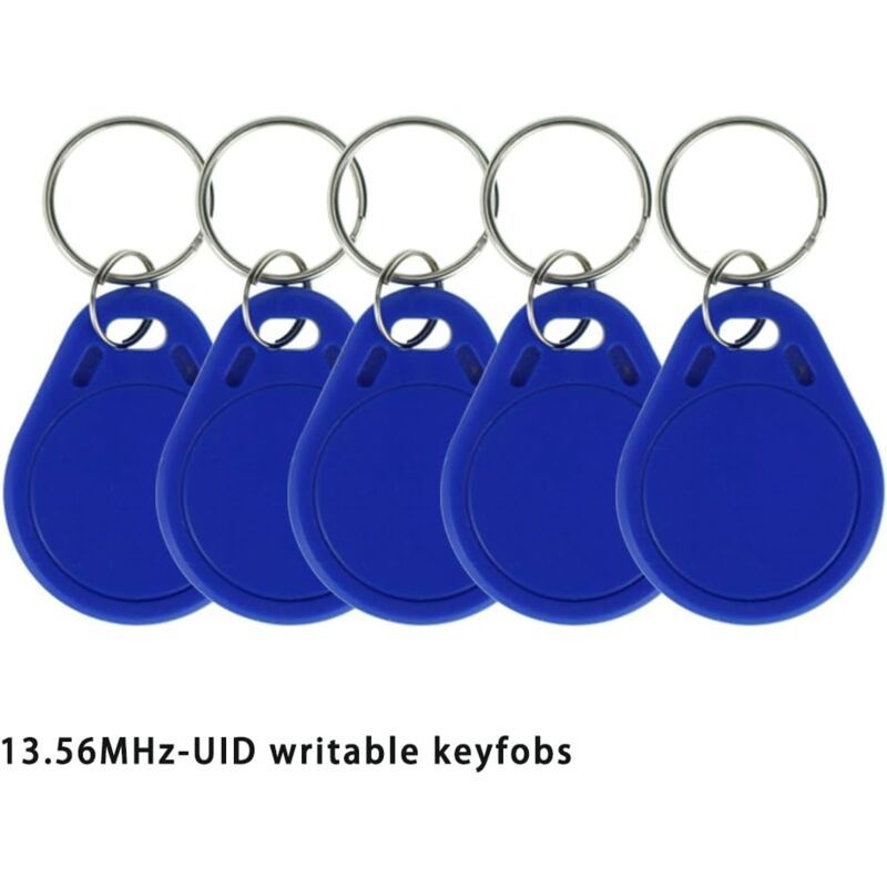 10 Pack RFID NFC Smart Key Tag, 13.56 MHz MF Classic 1K IC S50 Read Only, Blue