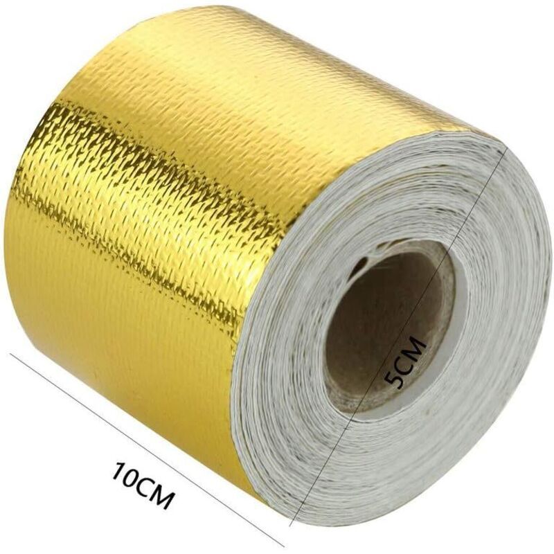 Gold Aluminum Foil Tape, Reflective Thermal Adhesive Tape, 10 m x 5 cm