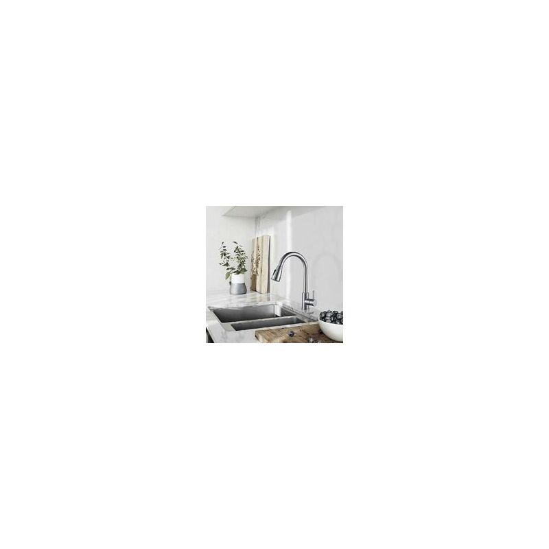 304 Stainless Steel Pull Out Kitchen Sink Mixer Faucet 360 Degree Rotatable