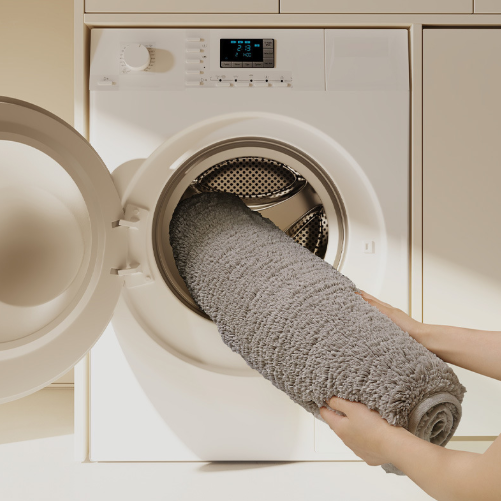 Ultra-soft and absorbent bathroom mat | 3.5cm thick, antibacterial and non-slip TPR material, machine washable, quick-drying, suitable for showers, bathtubs and entryways (dark beige, 15.75*23.62in)
