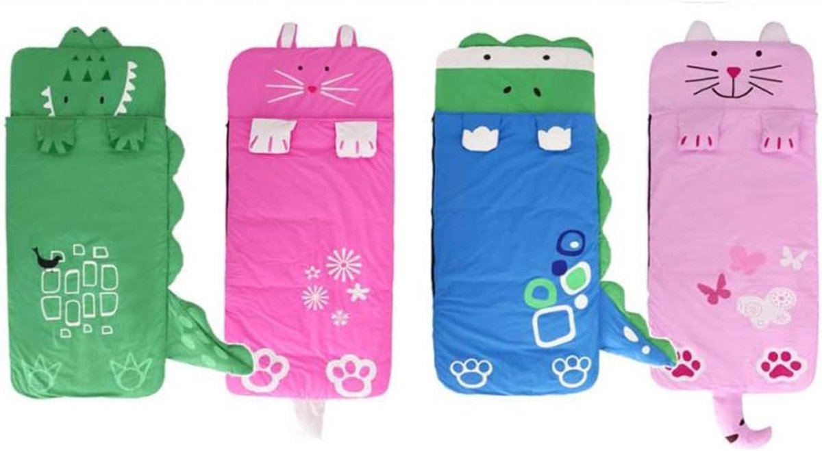 Children's Sleeping Bag 160x60cm – Cartoons, soft warm, blue