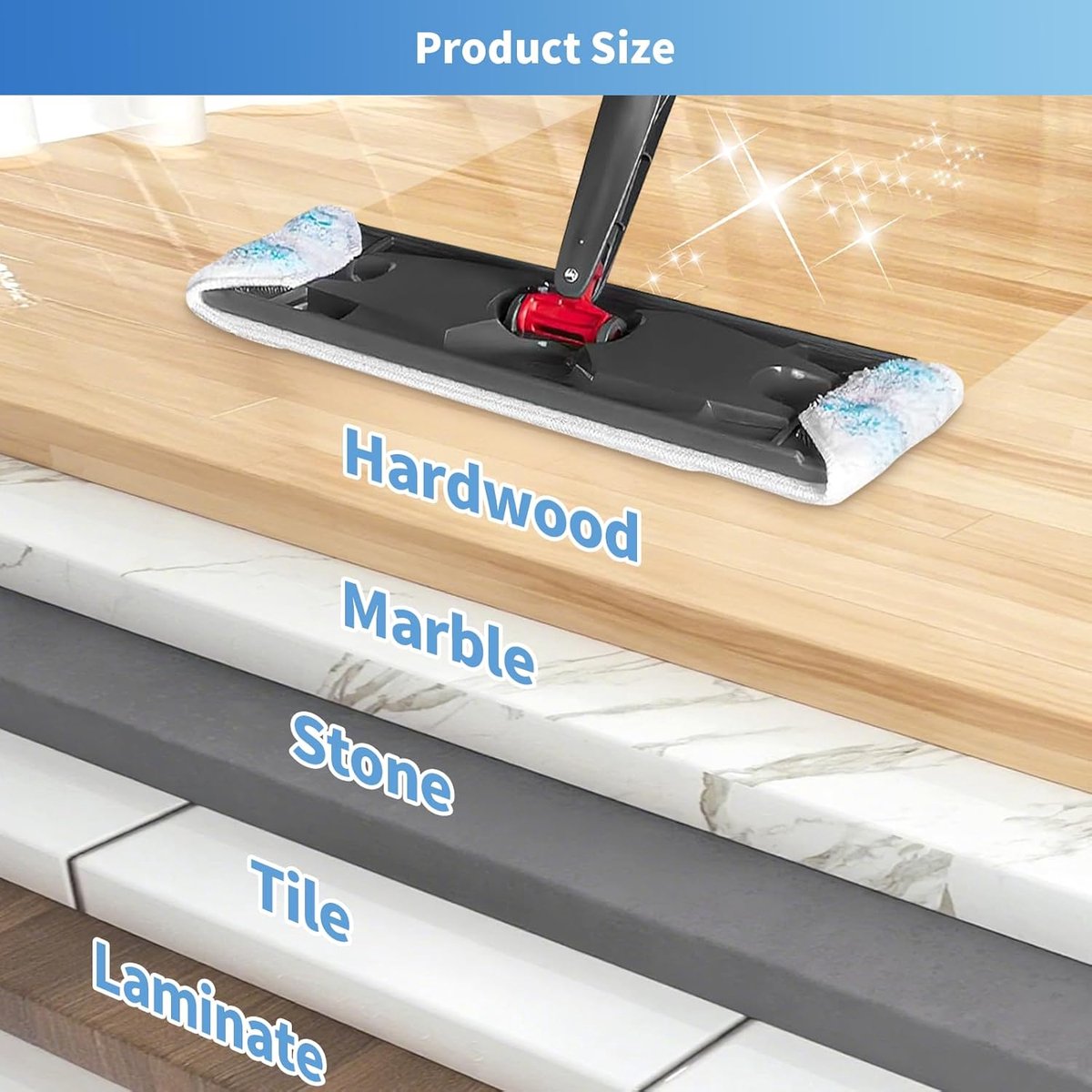 8-piece replacement mop pad set suitable for O Cedar H2prO mop system, suitable for Vileda H2PrO Flat Mop Refill Kit - mop head replacement - replacement mop pads - machine washable, reusable, easy to install, for all hard floors