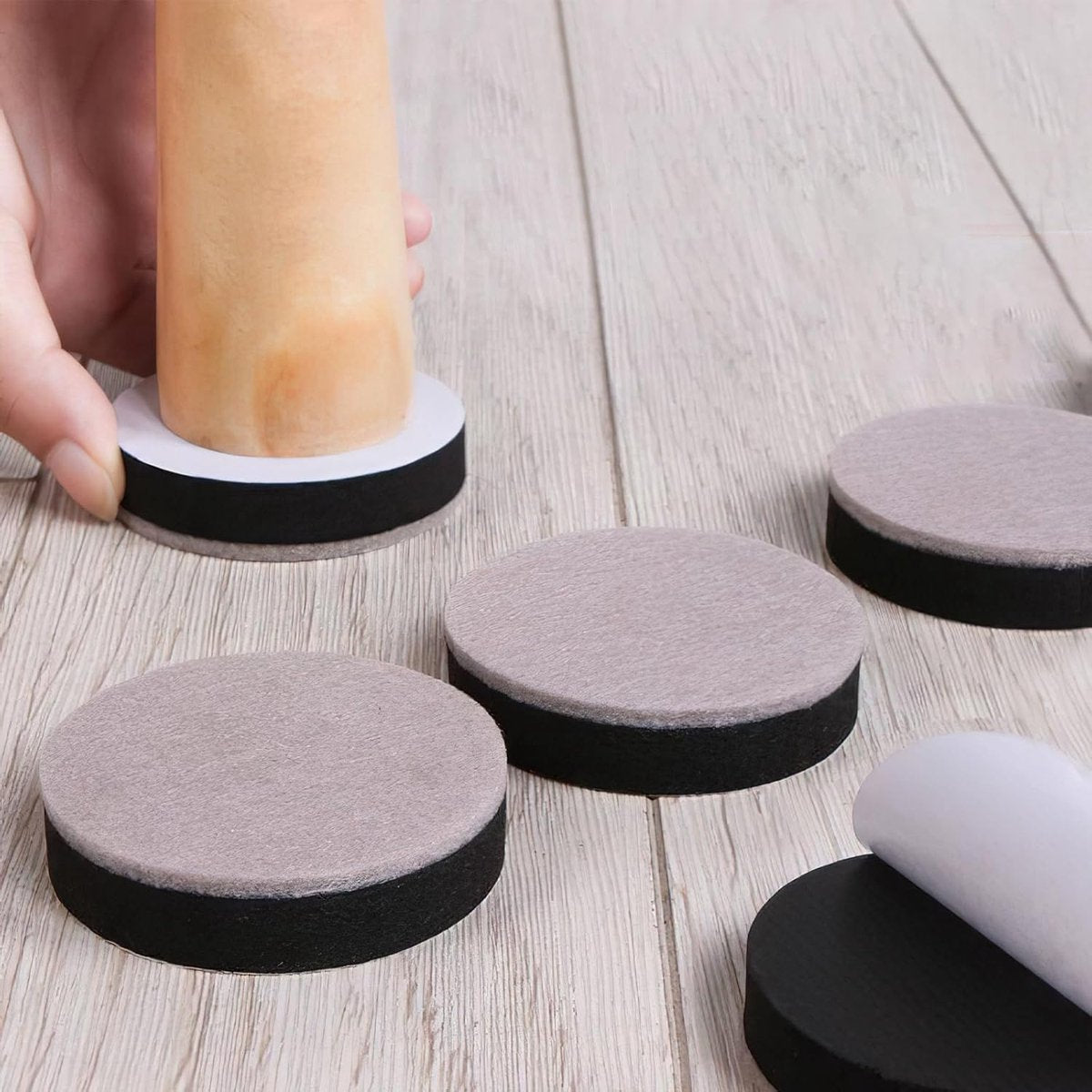 16 pieces - 6*1.65 cm - table leg risers - furniture leg cushions - EVA and felt materials - chair foot pads - self-adhesive furniture risers - table leg cushions - adjustable table heights - crash pads - multifunctional protective pad