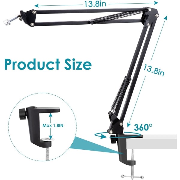 HyperX QuadCast S Microphone Stand Professional Condenser Mic Holder