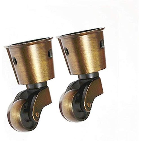 Brass Casters Set of 2 High Load Capacity Universal Furniture Casters