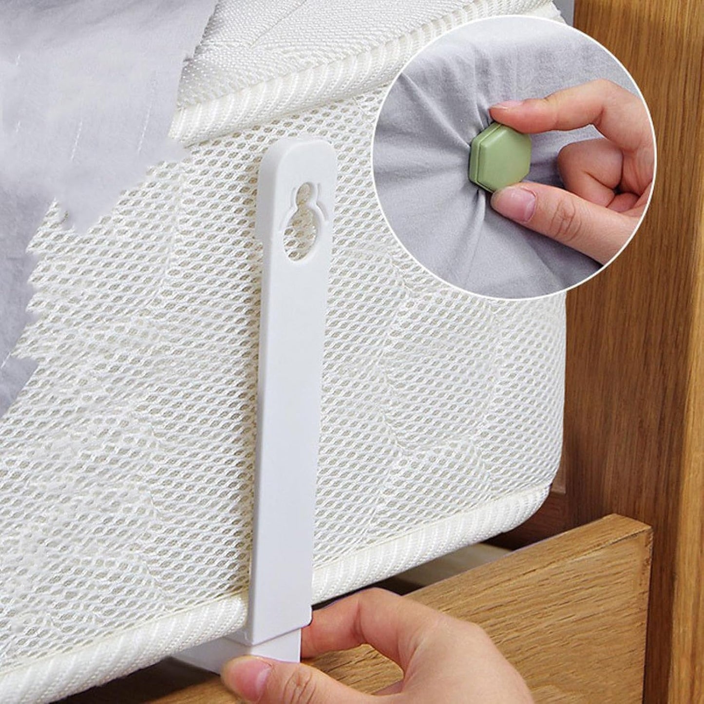 4 Pcs of Bed Sheet Anti-Slip Buckle, Bed Sheet Retainer, Mattress Bed Sheet Angle Fixer, Quilt Anti-Run Fixing Buckle, Used for Fixing Bed Sheets, Sofas, Tablecloths, Curtains