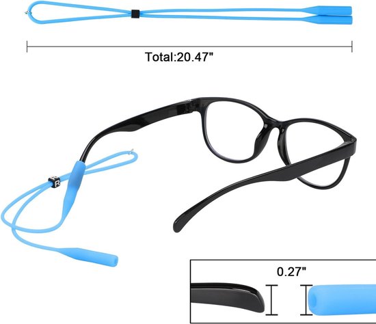 Adjustable Glasses Straps Glasses Holders 12 Pieces - Silicone Sunglasses Frame Straps - Glasses Holders