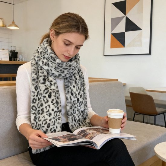 Scarf with Concealed Zipper Pocket - Secure Storage Pocket for Keys & Cards - Downy Soft & Warm - Red