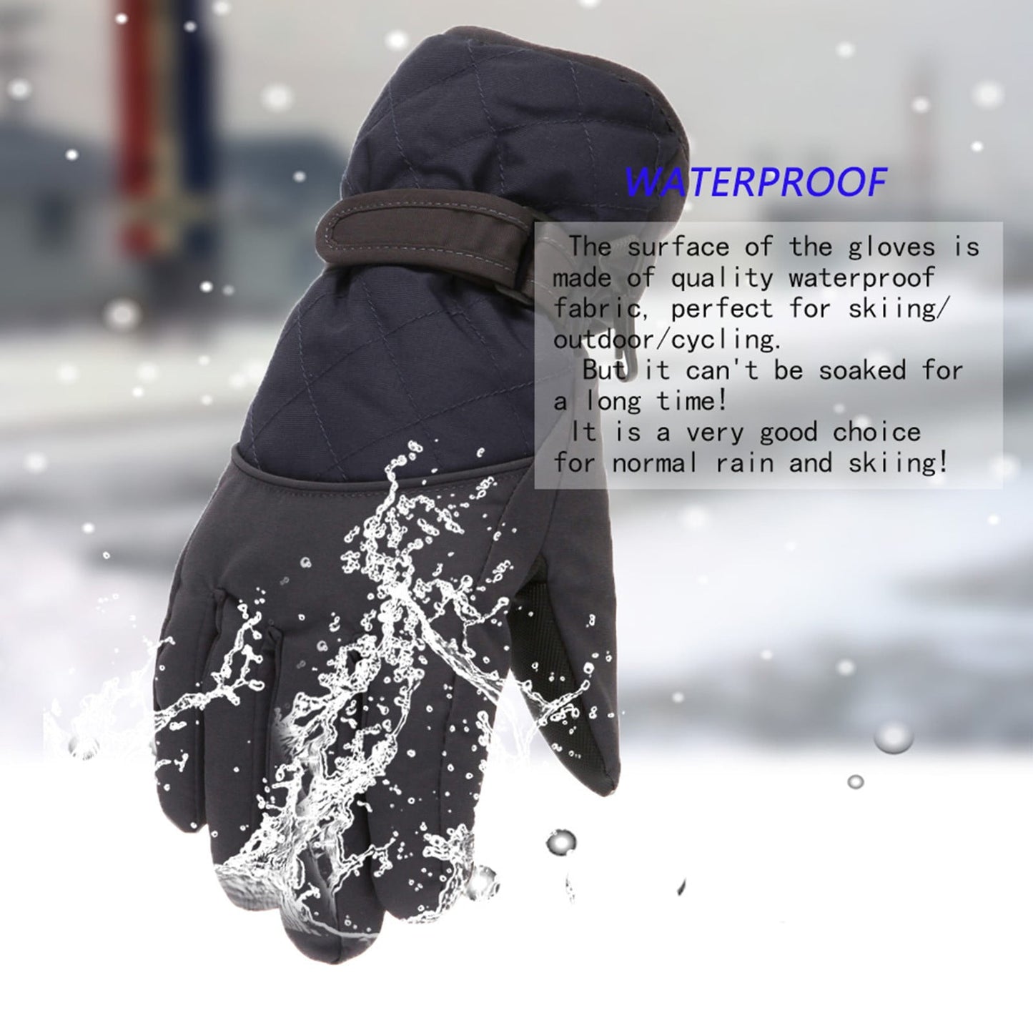 GXWEA Gloves For Kids Toddler Skis Kids Gloves Winter Gloves Thick Gloves Stretchy Warm Gloves Boys Girls 6-24 Months 10-16 Year AHA2 kids snow gloves Black