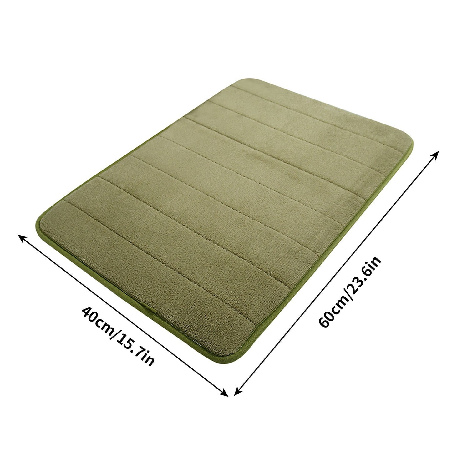 Dmlowu Bathroom Rugs - Ultra Absorbent Non-Slip Floor Bath Mat, Super Soft Shower Mat for Bath Tub, Machine Washable 16x24" (Brown) #A-Green
