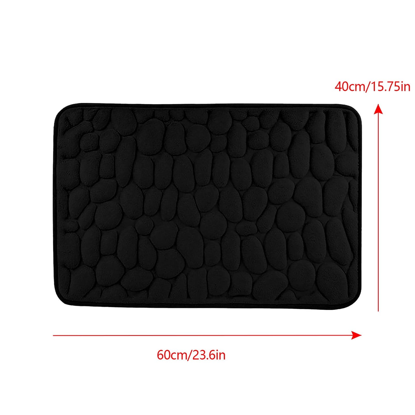 Dmlowu Bathroom Rugs - Ultra Absorbent Non-Slip Floor Bath Mat, Super Soft Shower Mat for Bath Tub, Machine Washable 16x24" (Brown) #C-Black