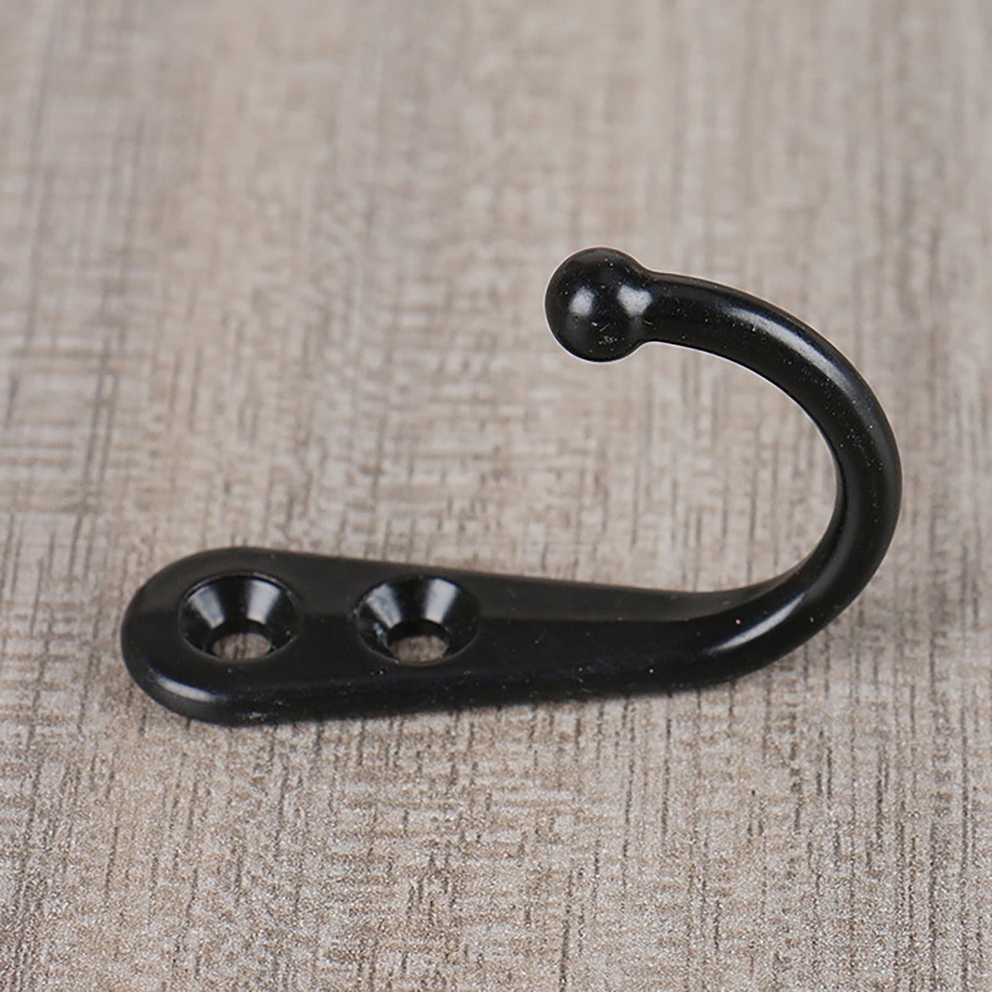 JWDX Black Wall Hooks, Hooks Clearance, 6Pcs Black Wall Hooks With Screwsand Anchor for Key, Towel, Hat (U Shape) A
