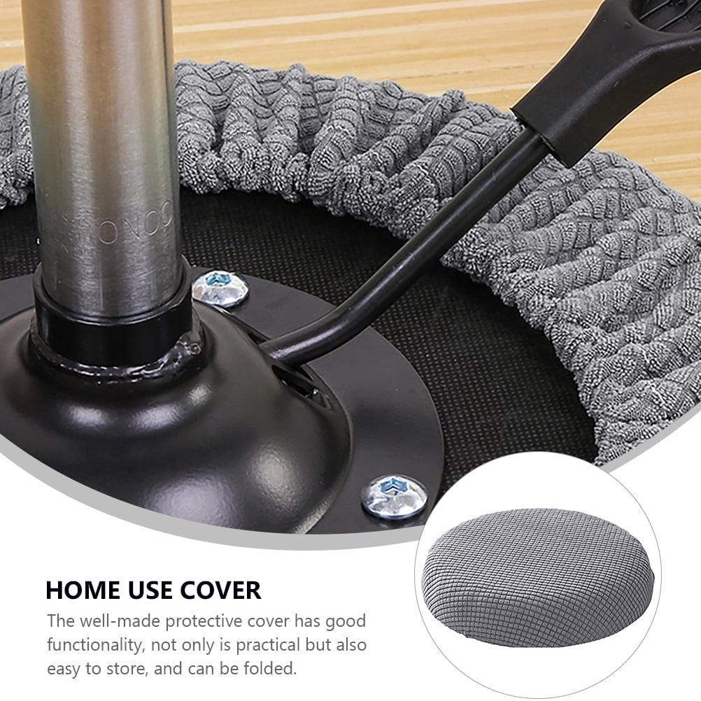 Ortofally Bar Stool Covers Stretchy Round Chair Covers Slipcover Washable Stool Cushion Elastic Bar Chair Covers 2.50X1.50X1.00CM Grey