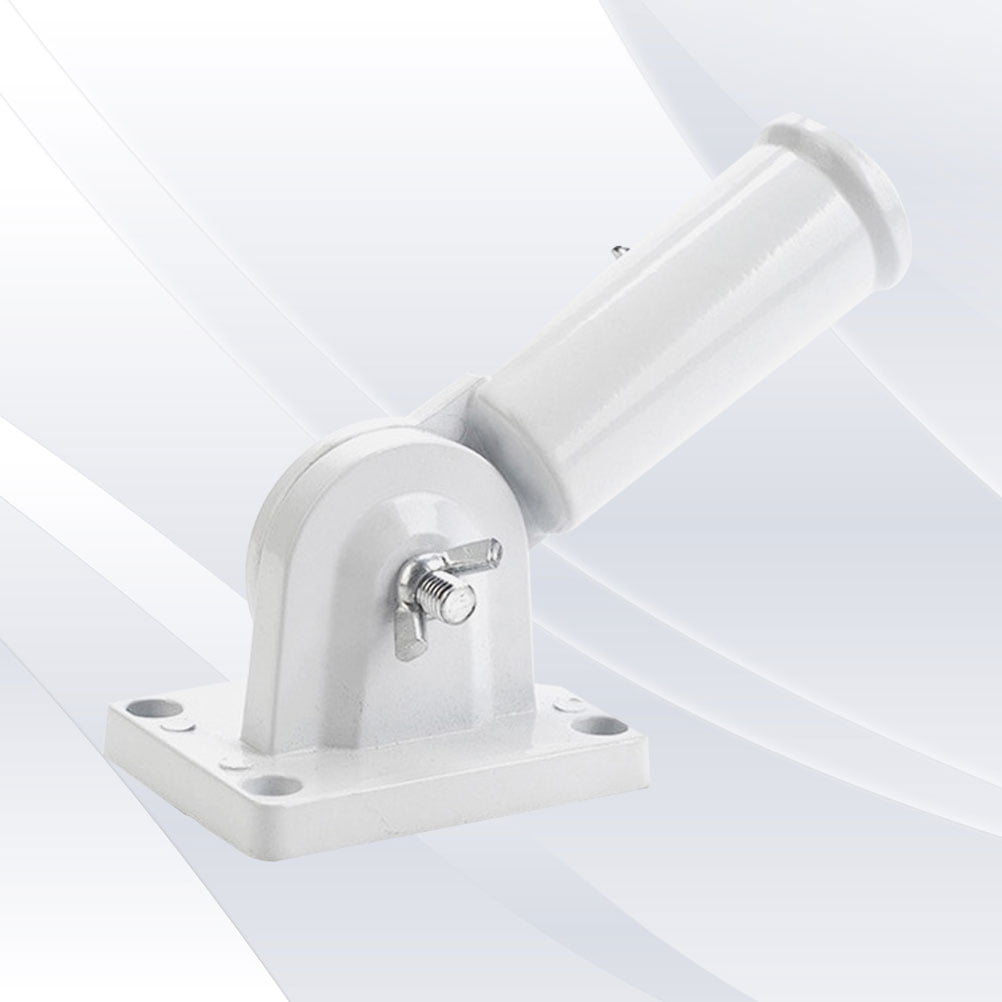 Worgeous Flag Pole Accessories Universal Holder Wall Mount Poles Bridegroom White