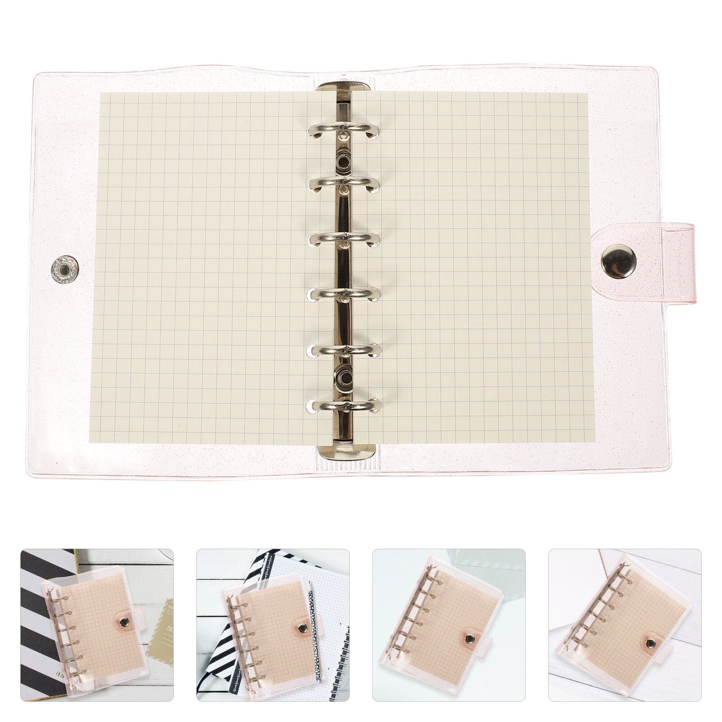 Worgeous Pink Small Notepad with PVC Material for Office Use Lightweight Compact Size 4.5 x 3 Inches