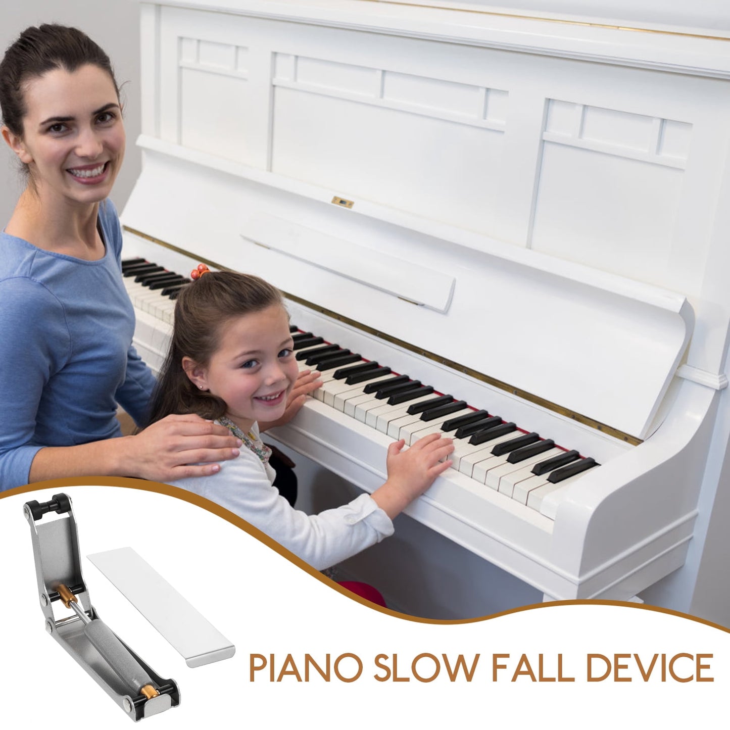 SWETRACE Pianists Must Have 1Pack Piano Tool Slow Fall Device Metal Buffer for Protecting Piano Structure During Use