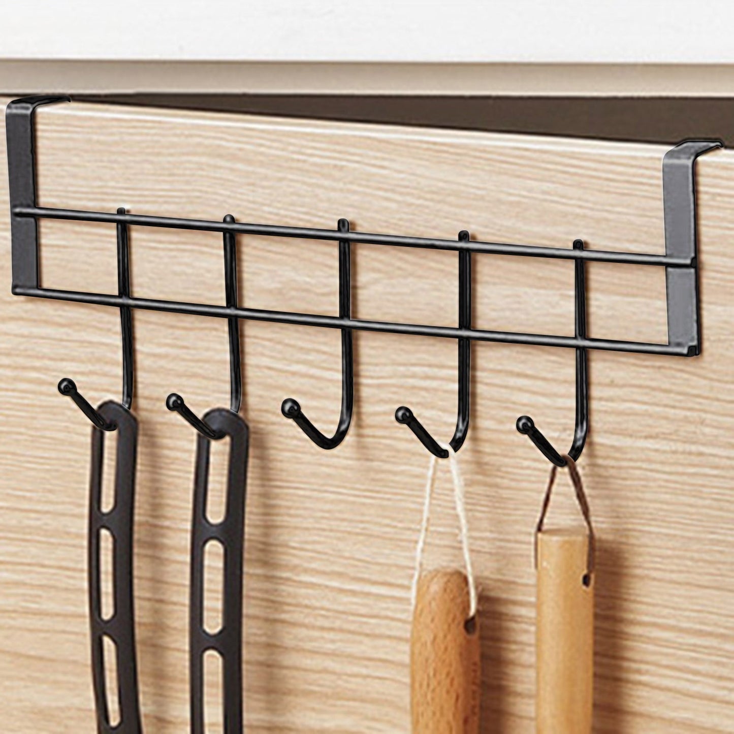 Over The Door Hooks, Door Hanger Hooks For Hanging ,Over The Door Towel Racks With 5 Coat Hook,Over The Door Towel Rack For Kitchen Bathroom Towel Holder Towels Hanger Rack Accessories 2.1 cm
