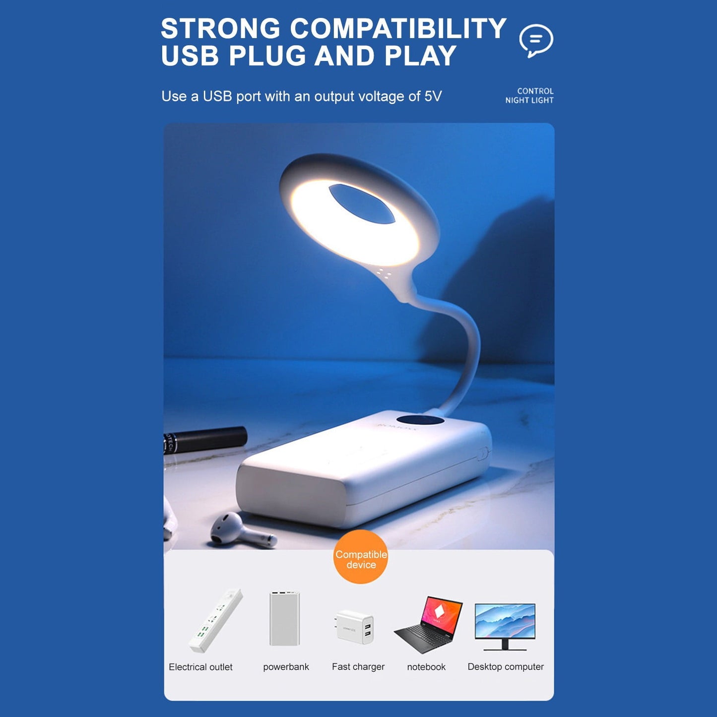 Portable Rechargeable Desk Light Mini Clip Lamp,Desk Lamp Clip on Reading Light,Bedside Lamp with Clamp,Room Essential Clip on Lights Wall-Mounted,Rechargeable Reading Lights for Dorm Makeup