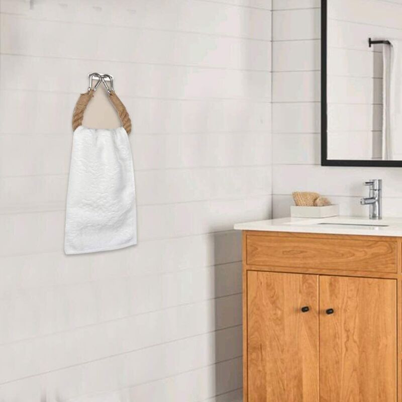 Hemp Rope Towel Holder Vintage Toilet Paper Holder with Screws
