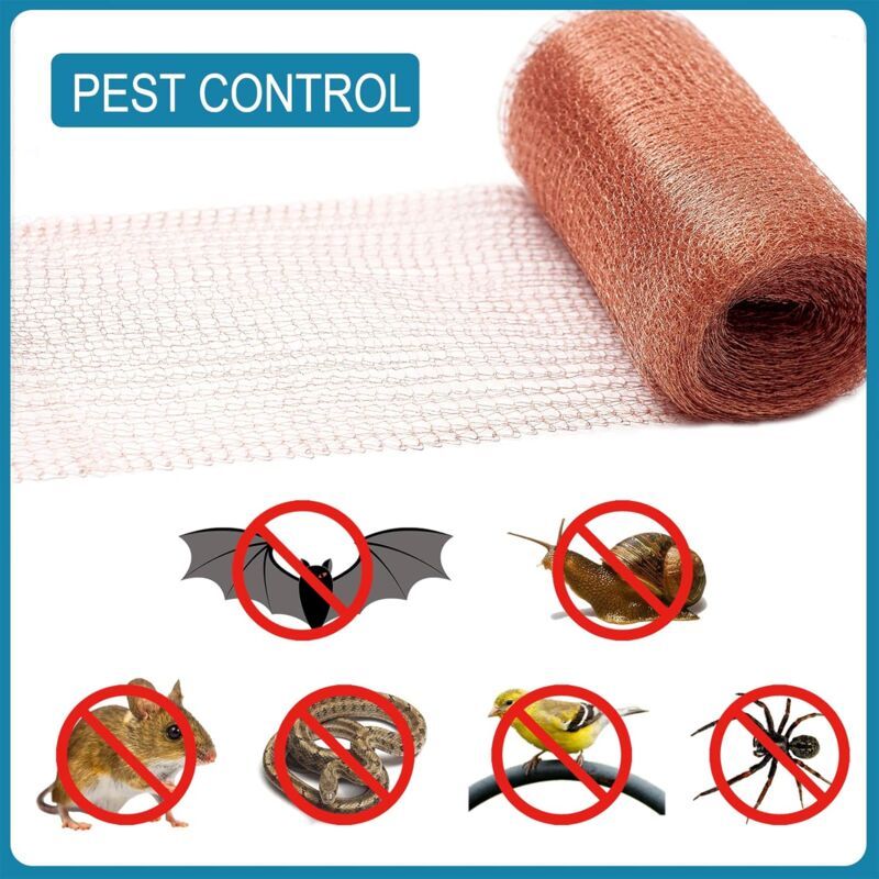 Copper Anti Rodent Mesh for Slugs Snails Mice and Birds, 6 m