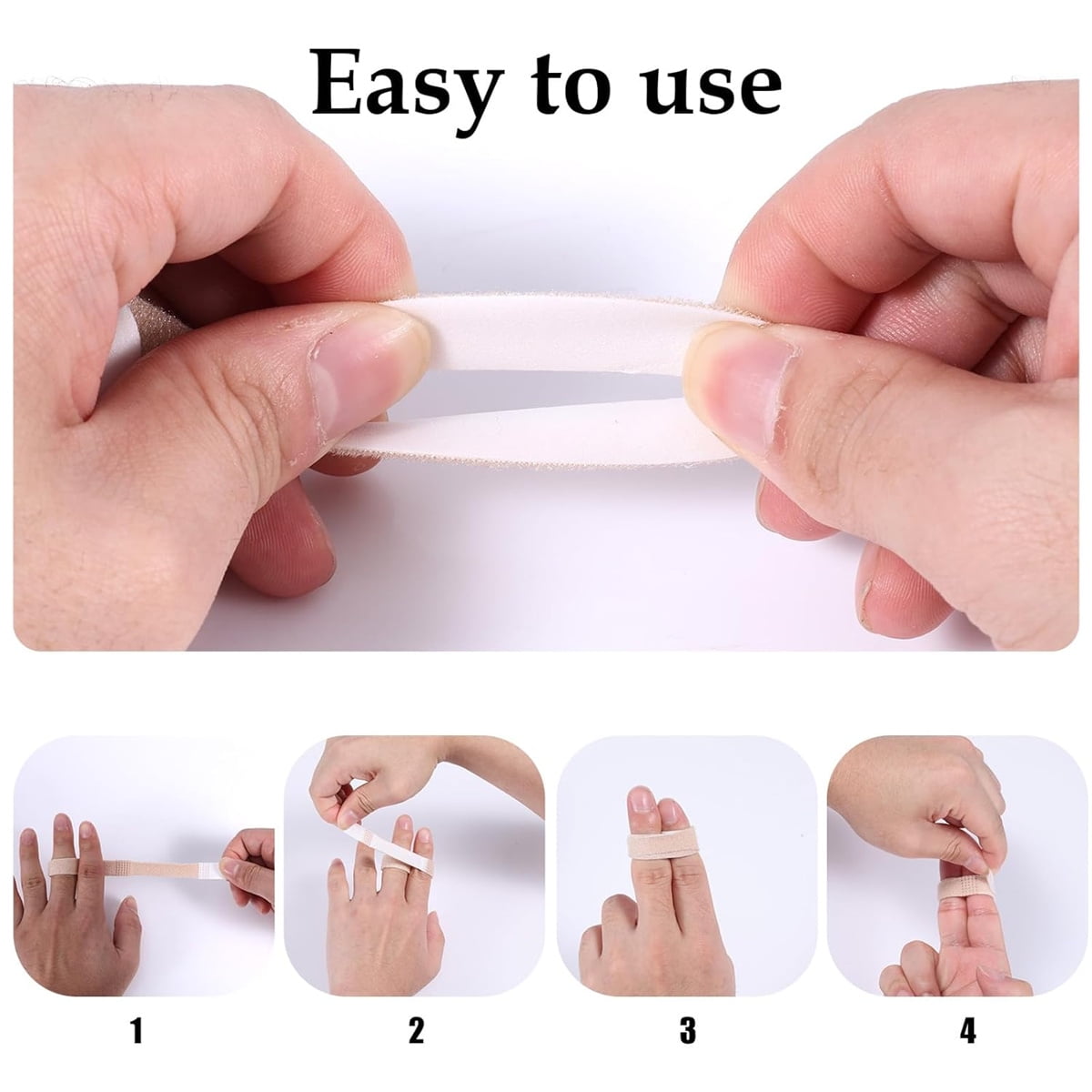 Hook and Loop Finger Wrap,Tutuviw 10 Pcs Washable and Reusable Buddy Straps for Fingers,Buddy Tape Finger Straps,Toe Separator for Bunion,Finger Brace for Injured/Jammed/Trigger Finger Support(Black) Skin