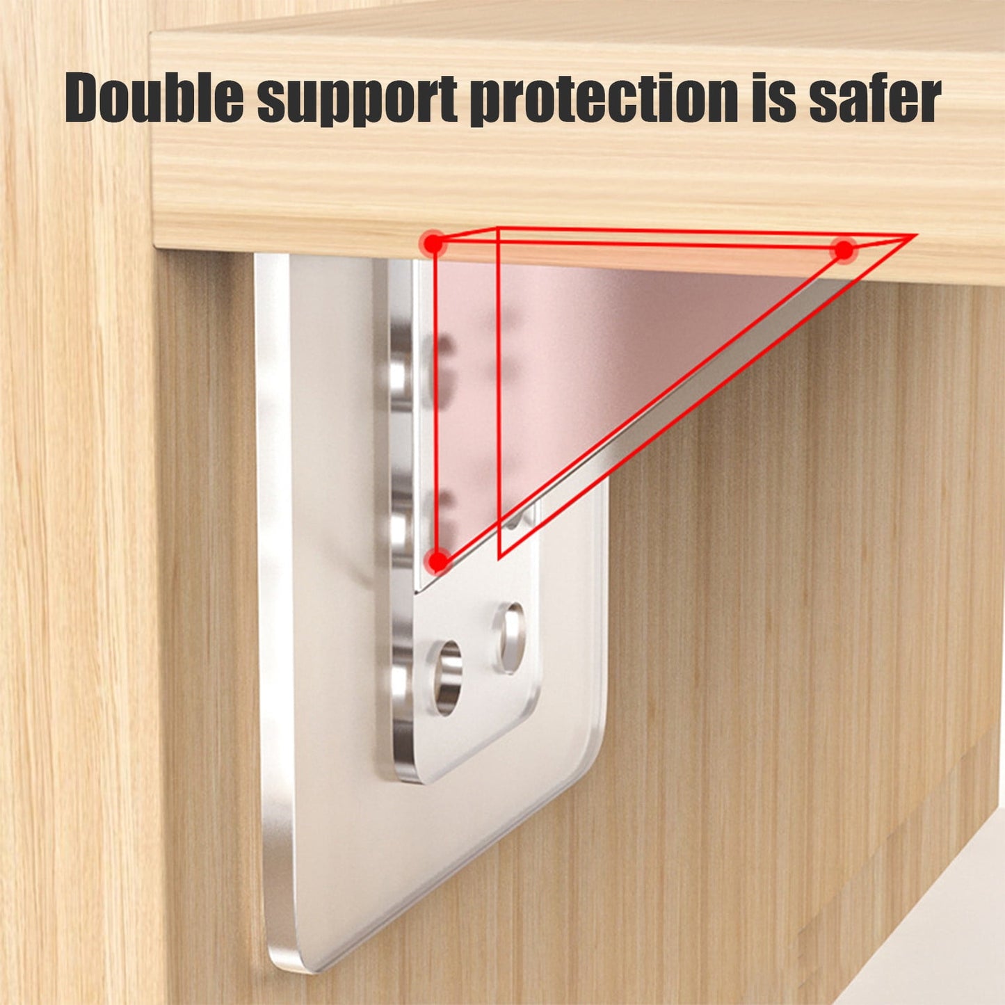 Adhesive Shelf Bracket, No-Drill Shelf Support Hooks, Clear Plastic Adhesive Wall-Mounted Bracket for Closet Cabinet Organization, Easy Instal(B) A