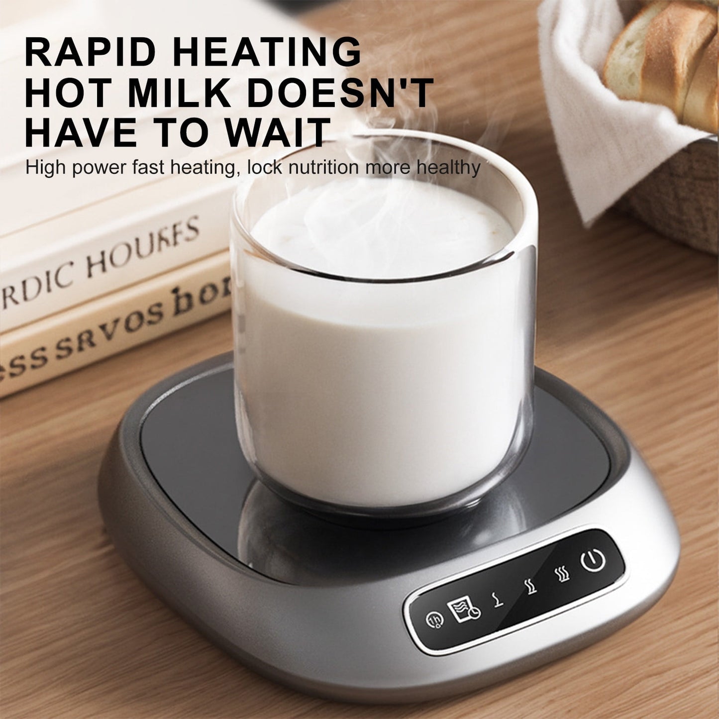 Coffee Mug Warmer, Mug Warmer for Office Desk, Electric Coffee Cup Warmer for Desk with 3-Temp Settings, Advanced Temperature-Controlled Beverage Warmers Heating Plate, for Coffee, Milk, Tea Multicolor