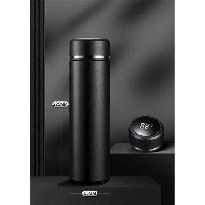 500ml Water Bottle with LED Temperature Display, Vacuum Insulated Water Bottle,316Stainless Steel AutomotiveTravel Mug, Leak Proof Keep Cold and Keep Warm 12H