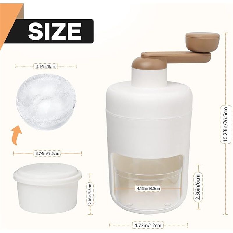 Shaved Ice Machines and Snow Cone Machine-Portable Ice Crusher and Shaved Ice Machine with Ice Cube Trays-BPA Free