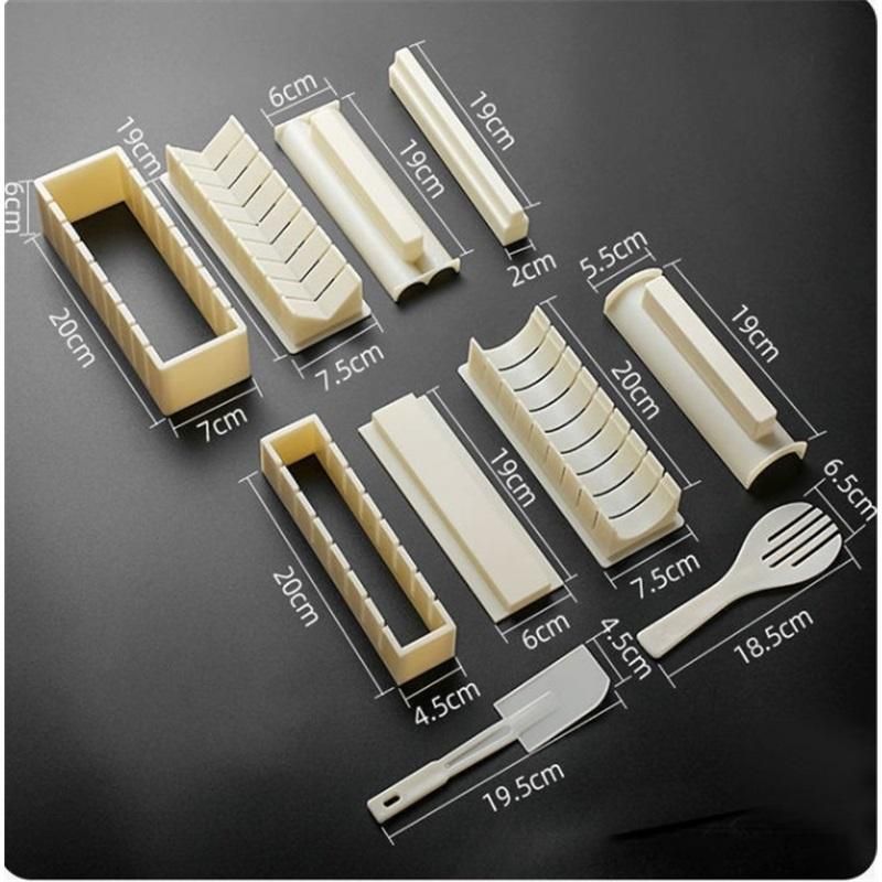 Sushi Maker, Sushi Mold Set - Easy Sushi Making Kit, Help to Make Round Shaped Sushi,10-piece set