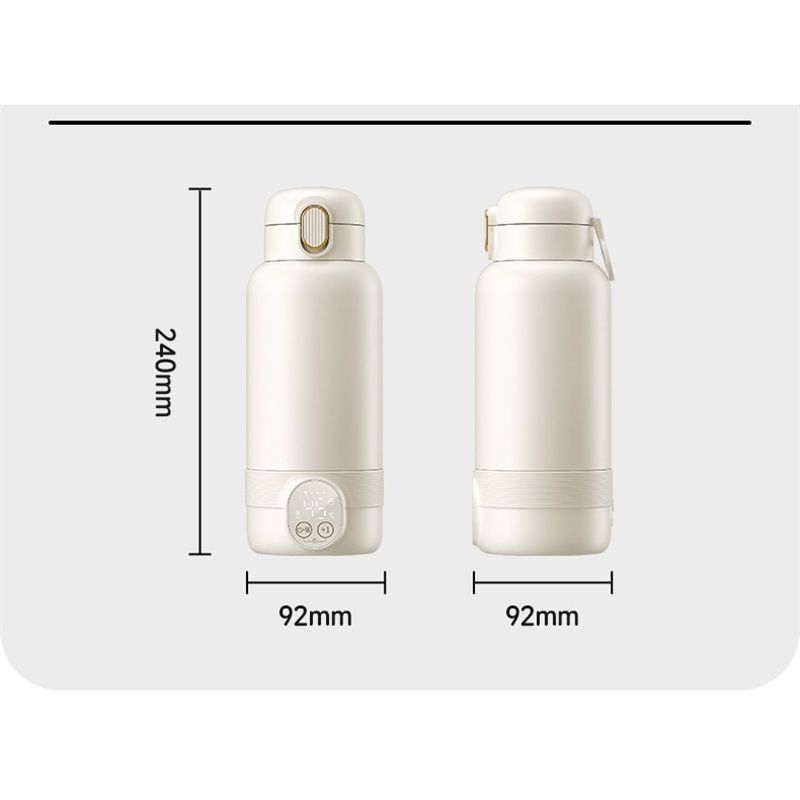 Portable Bottle Warmer for Travel, Fast Heating in for Breast Milk and Formula, with LED Display, Large Capacity, Baby Bottle Warmer with Temperature Control