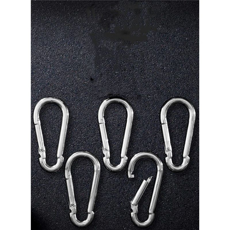 Carabiner Clip 5 Pack - Multipurpose Heavy Duty Snap Hooks - Large Clips for Keys Hook(silvery,7.5*3.6cm)