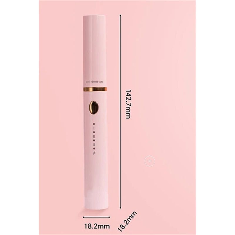 360° Heated Lash Brush Rechargeable with 3 Brush Heads & 3 Temp & 5s Fast Heating【Lengthen/Define/Curler】 3-in-1 Lash Curler for All Types of Lashes 【pink】